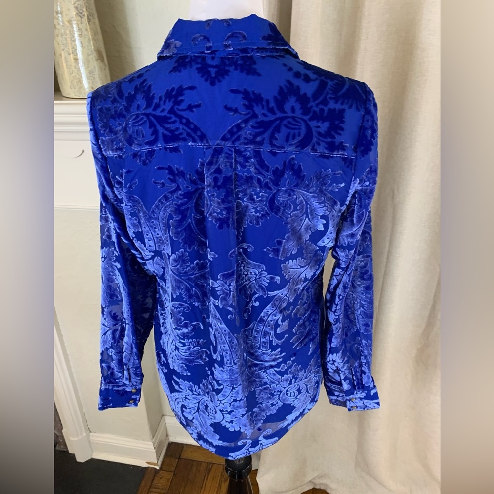 Soft Surroundings womans velvet blouse size small - Picture 4 of 9